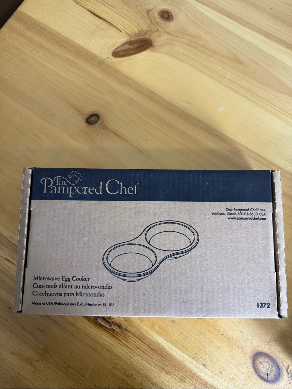 NIB The Pampered Chef Microwave Stoneware Egg Cooker‎ 1372